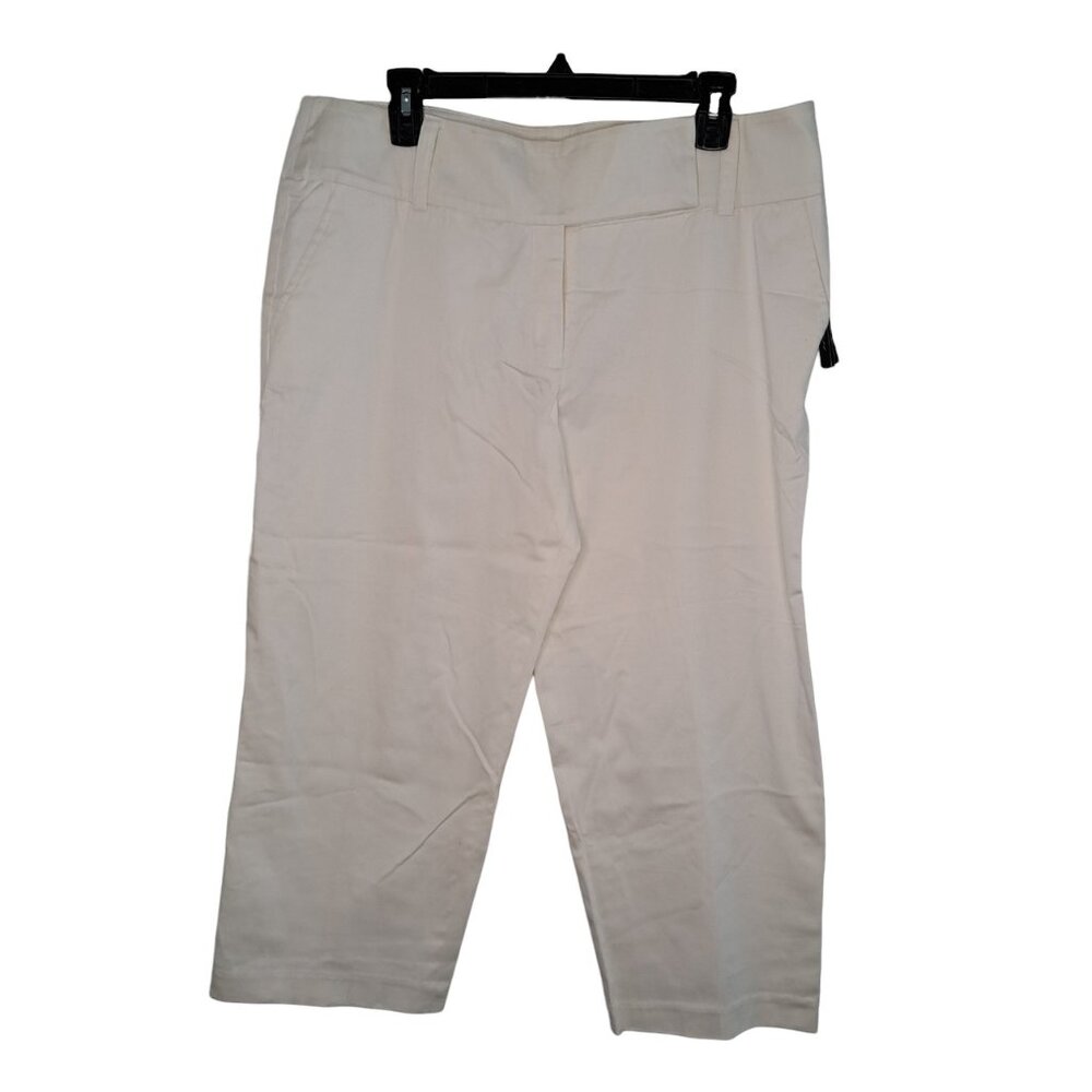 NEW B. Design White Dressy Capris Size 14 - Picture 2 of 8